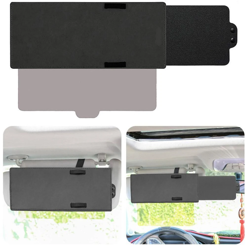 Car Sun Visor Extension Extender Front Side Casement Shade Antiglare Truck Elastic Bands