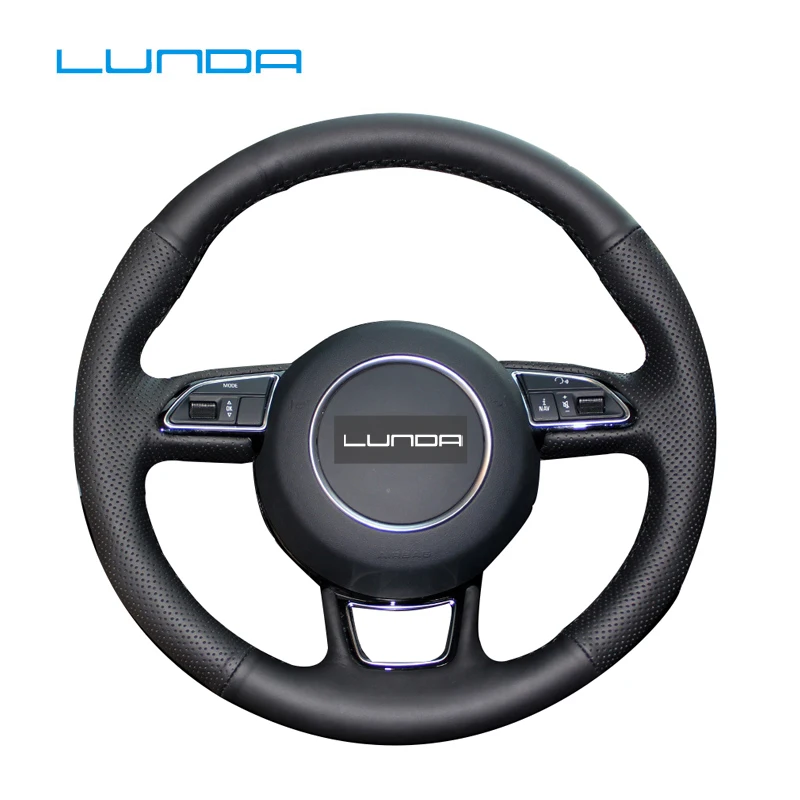 

DIY Custom Hand-Stitched Artificial Leather Car Steering Wheel Cover for Audi A3 A4 A5 A6 A7 RS 7 Q3 Q5 Q7