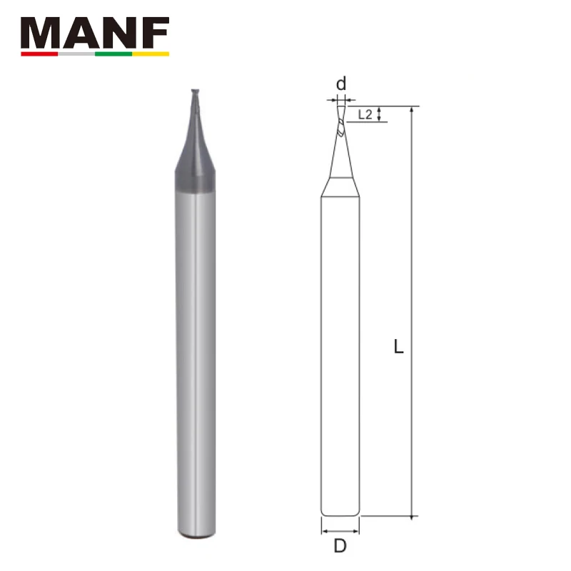 MANF 2 канавки 0 3 4 6 9 Малый диаметр неравные фрезы из нержавеющей стали вольфрамовый