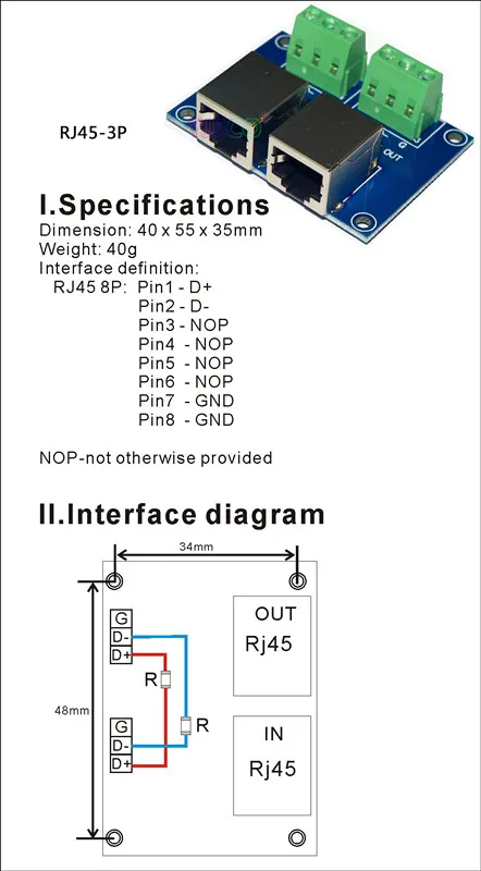 RJ45-3P dmx512 диммер светодиодный декодер клеммный адаптер 5 core XLR до 3 core XLR, RJ45-3P, ADDR2, XLR5-3P использовать для CH светодиодный - Цвет: RJ45-3P