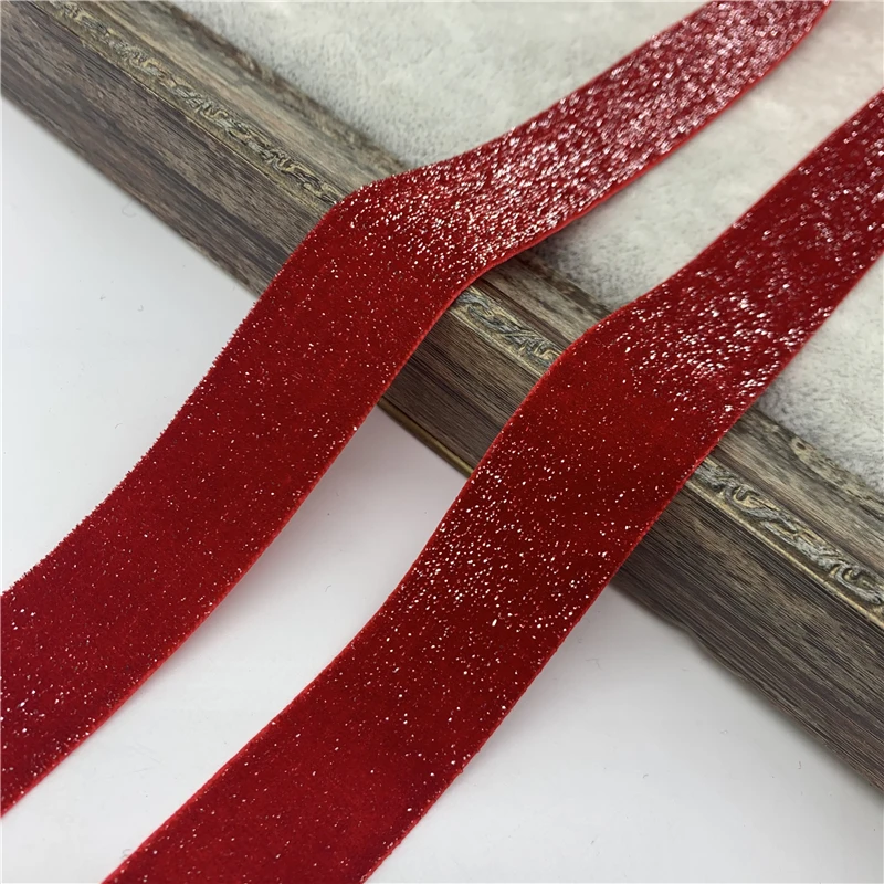 Gold Wire Velvet Ribbon for Elegant Gift Wrapping & DIY Crafts