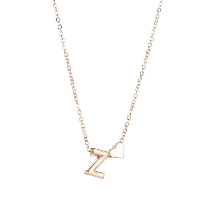 Luokey Fashion Tiny Initial Letter Pendant Necklace For Women A-Z Alphabet Name Choker Chain Necklace Bijoux Femme 2020 Collares