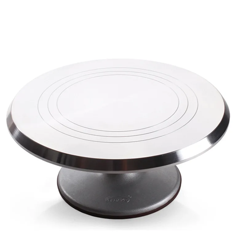 Инструмент для выпечки с ручным управлением Керамика поворотный стол для 12-дюймовый Алюминий сплав поворотный стол торт поворотный стол монтажный цветок стол