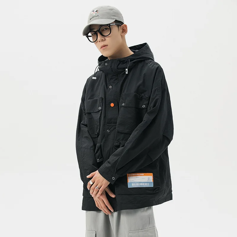 

Northern Boundary Men'S Wear 2020 Spring New Style Three-Color Workwear Hooded Jacket