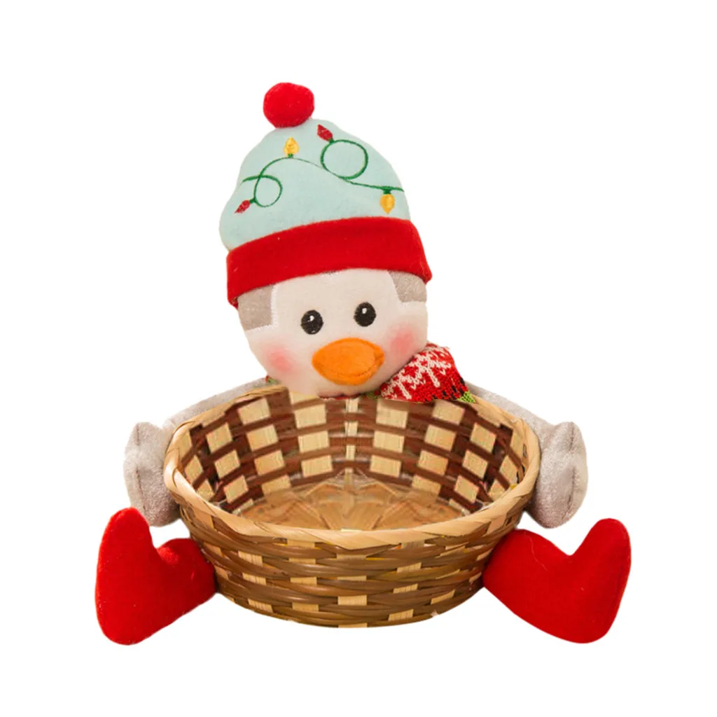

#25 New Arrival Christmas Candy Storage Basket Decoration Santa Claus Storage Basket Gift Candy basket Cesta de dulces 2019 New