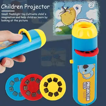 

Baby Kids Sleeping Story Flashlight Projector Toy Animal Images Projection Lamp Toy Early Education Toy Child Sleep Light Lamp
