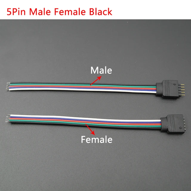5Pin M F Black