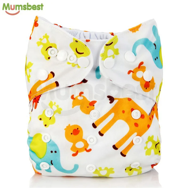 [Mumsbest] Детская Пеленка из моющейся ткани с карманом, водонепроницаемые детские памперсы с принтом, многоразовые тканевые подгузники для детей 0-2 лет, 3-15 кг - Цвет: Y61