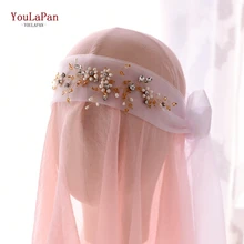 YouLaPan HWS07 свадебные аксессуары для волос Стразы головные уборы женские диадемы и короны свадебная вуаль повязка на голову