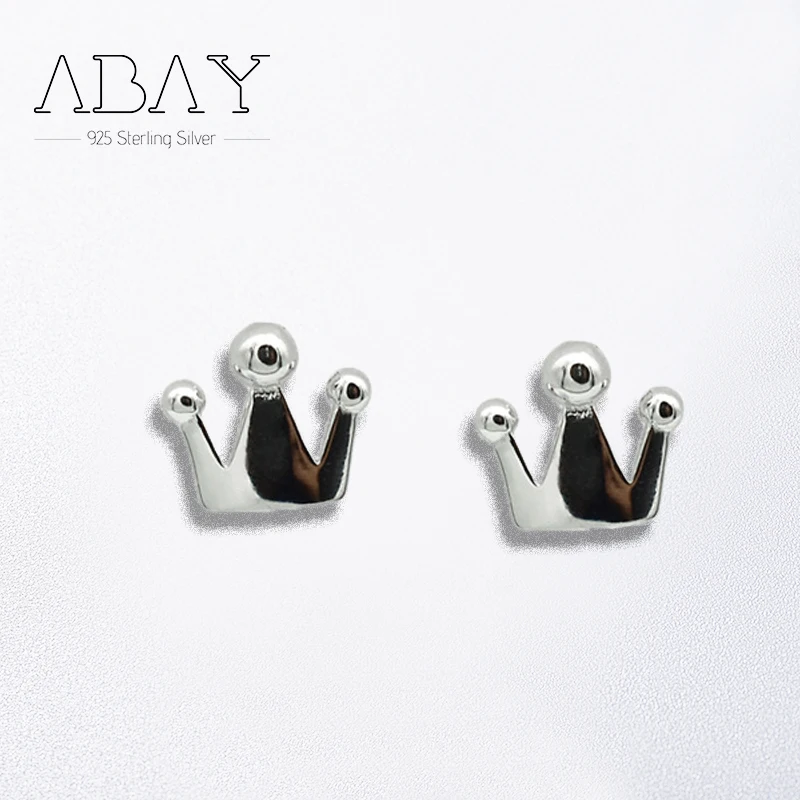 

925 Sterling Silver Pin Crown Minimalist Fashion Versatile Design Temperament Women's Anti Allergy Accessories