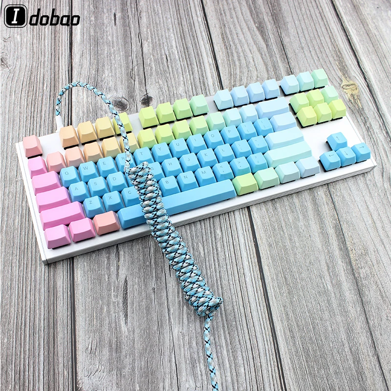 IDOBAO Nylon Usb C Port Coiled Cable Wire Mechanical Keyboard USB Cable Type C USB Port 1