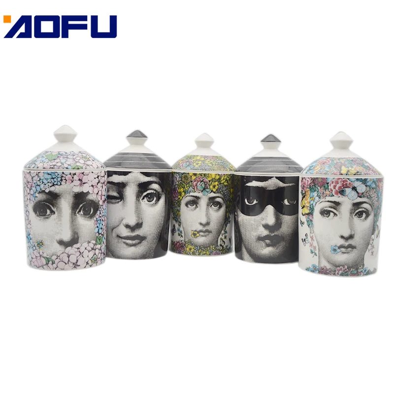 

Dorm Room Essentials Cavalieri Jar Diy Empty Candle Holder Beauty Box with Lid Ceramic Storage Tin Flower and Face Bottle