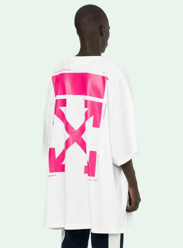 Симпсон вышивка стрелка 19SS Off-White OW унисекс пара влюбленных моделей хлопок Повседневная мода короткий рукав круглый вырез Футболка