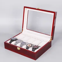 Luxury Wooden Watch Holder Box For Men and Women Glass Top Jewelry Organizer Box 2/3/5/6/10/12 Grids Watch Organizer New D50