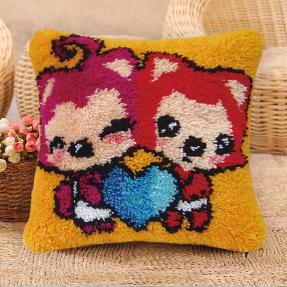 Latch Hook Kits Diy Smyrna Knooppakket Do It Yourself Latch Hook Pillows Foamiran For Flowers Embroidery Package Pillow Gift