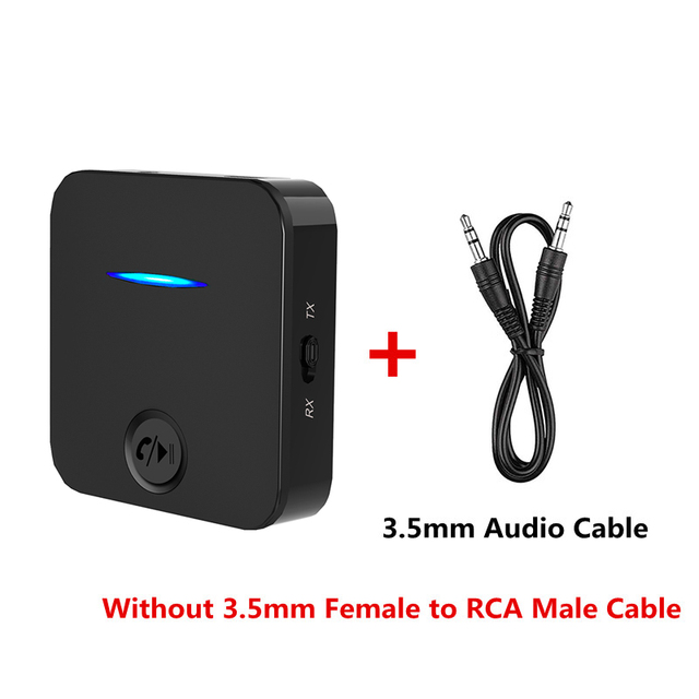 5.0 Receiver Transmitter 3.5mm Aux Jack Stereo Handsfree Audio Music Wireless Adapter With Mic For Car PC TV Headphone