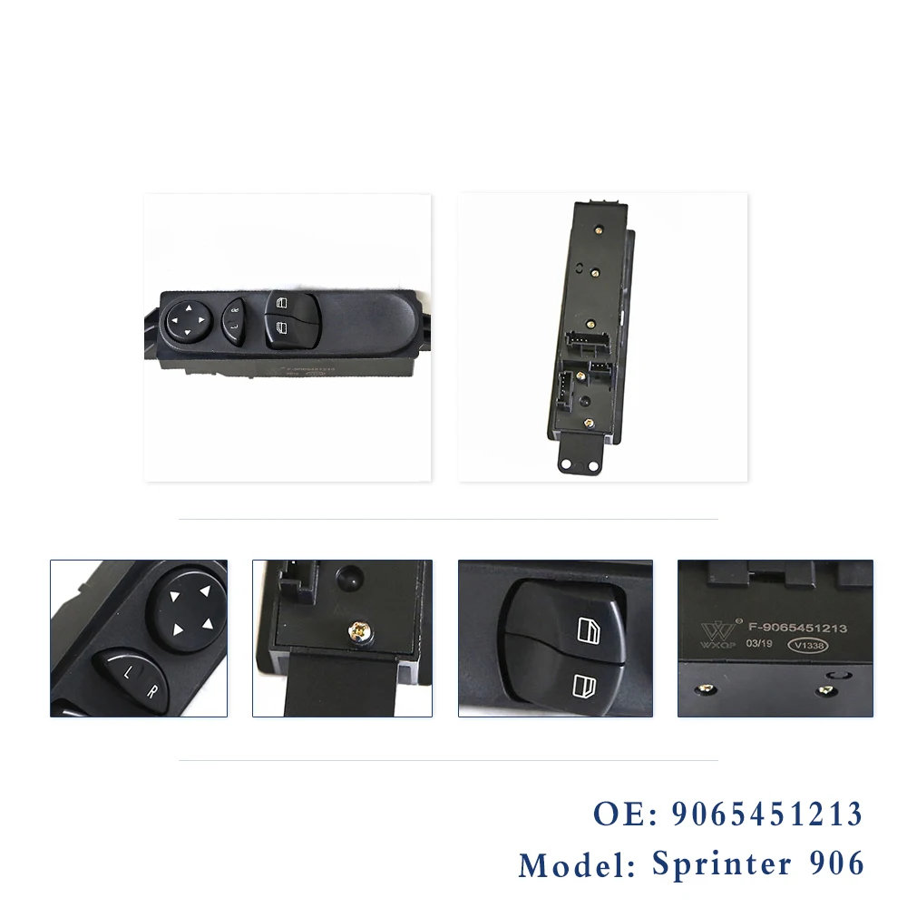 Переключатель стеклоподъемника передний левый для Sprinter 906 Oem 9065451213