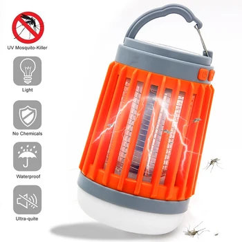 

2in1 LED USB Solar Power Mosquito Killer Lamp Portable Flashlight Outdoor Repellent Light Insect Trap Lamp Camping CLH