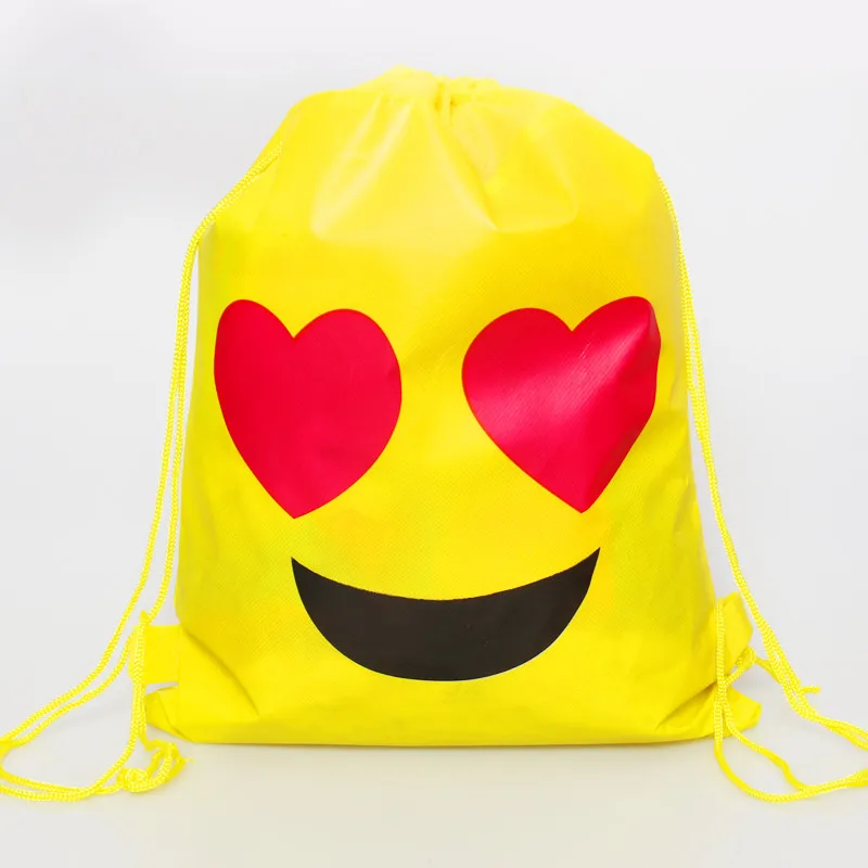 Emoji 1 шт., детский школьный рюкзак с рисунком Минни/Микки/принцессы/Марио/Человека-паука, вечерние подарочные сумки с единорогом - Цвет: Emoji