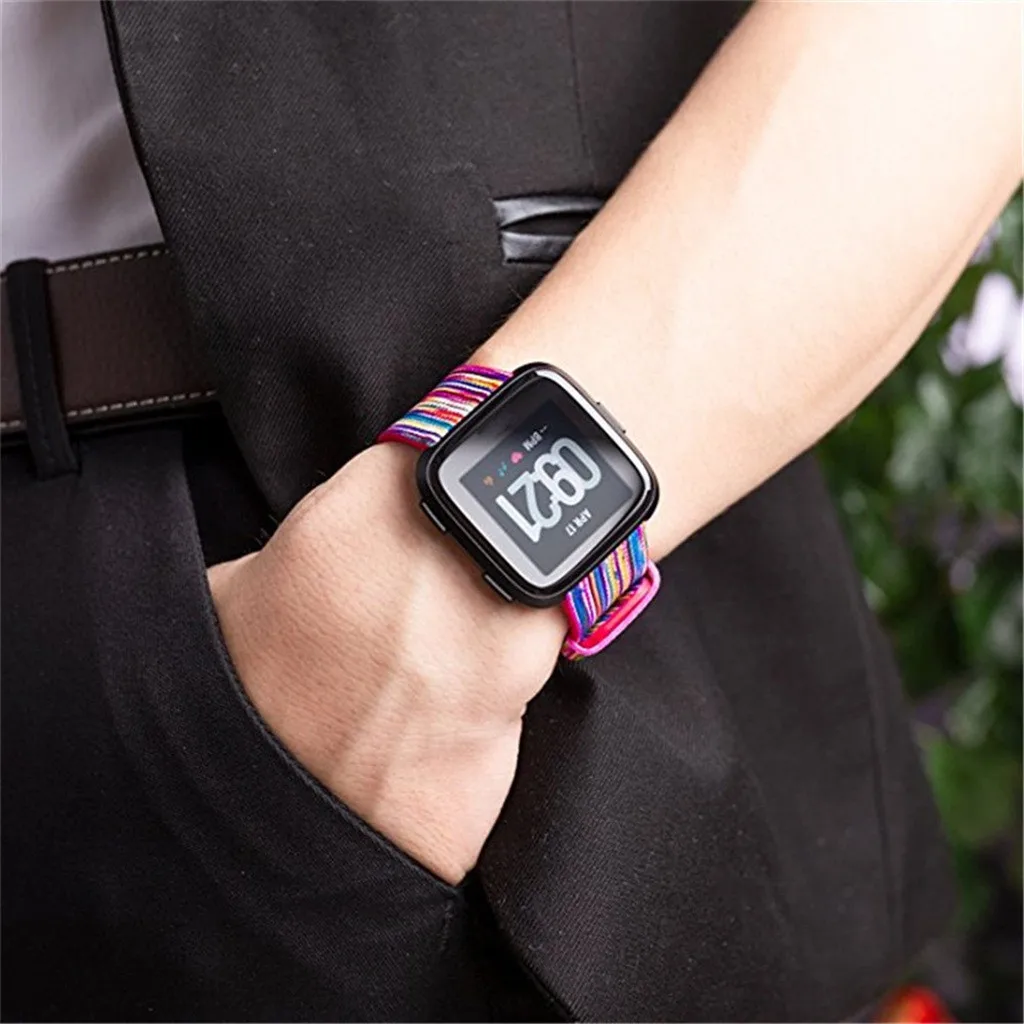 Легкий нейлоновый регулируемый ремешок для спортивных часов Fitbit Vers 2