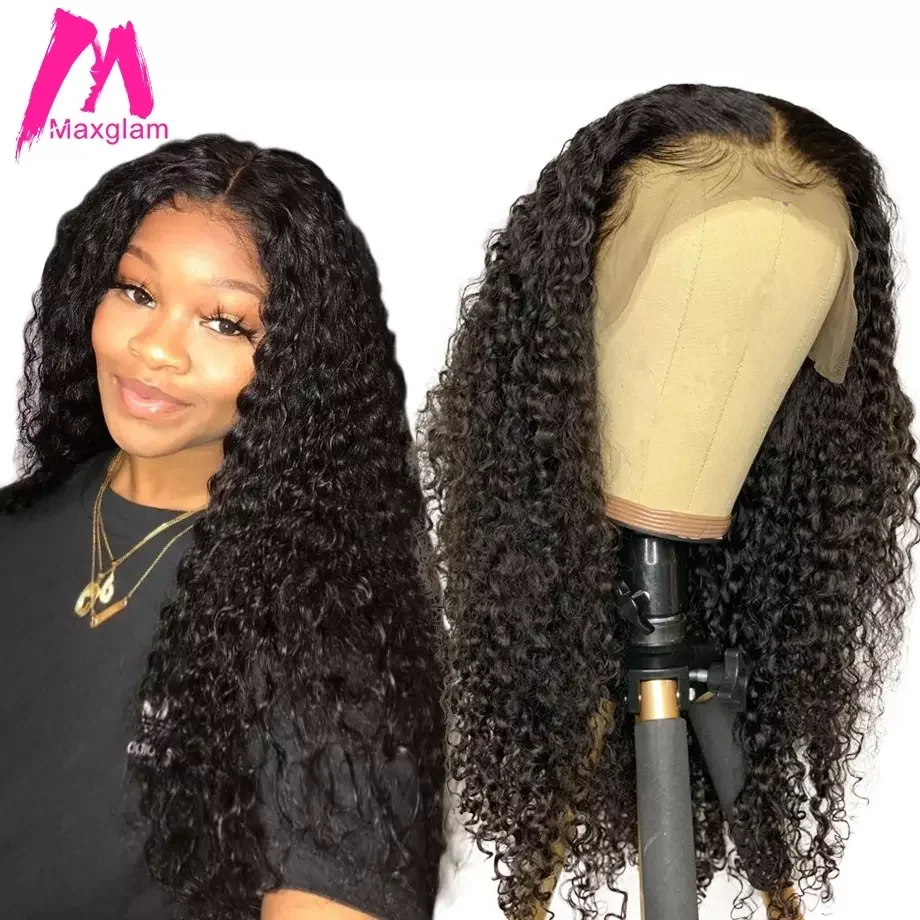 Парики из натуральных волос на фронте черные завитые без клея|wigs free|wigs free shippingwig wig