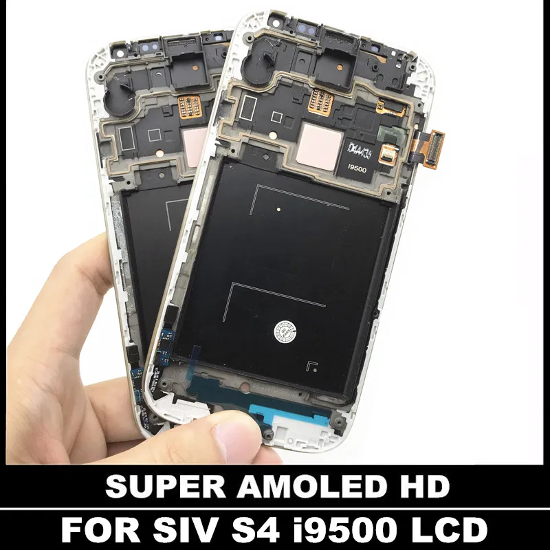 

Sensor Replacement LCDS For Samsung Galaxy SIV S4 i9500 Mobile AMOLED Phone LCDS Display Touch Screen Frame Digitizer Assembly
