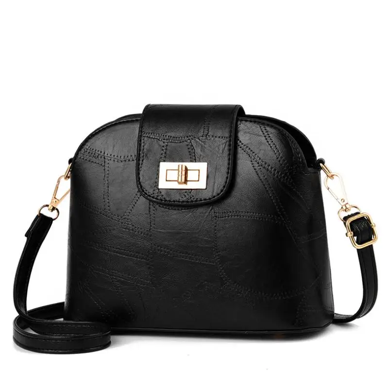 

Female Crossbody Bags For Women 2019 High Quality PU Leather Luxury Shell Handbag Designer Ladies Stone Pattern Shoulder Bag