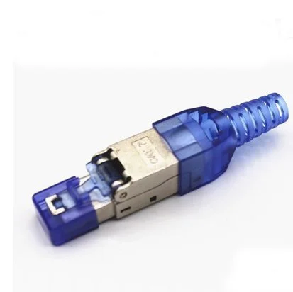 

10 шт./лот безинструментальный экранированный RJ45 Cat 7 / Cat6A разъем для завершения Cat7 штекер обжимной Ethernet-адаптер разъемы модульный 23/24AWG