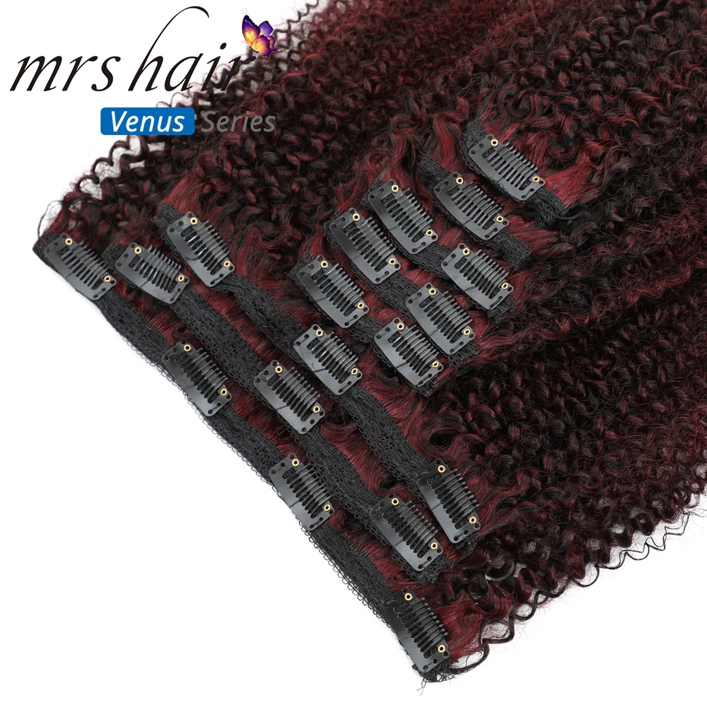 Кудрявые накладные волосы MRSHAIR для женщин 8 шт./компл. бразильские человеческие