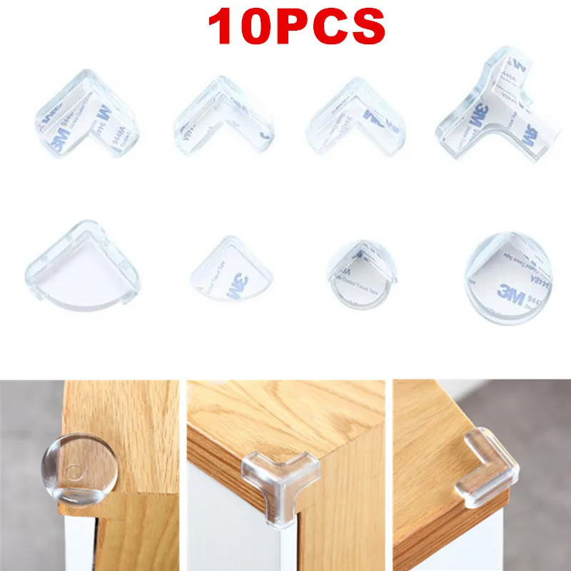10Pcs Baby Safe Silicone Protector Home Table Corner Edge Protection Cover 