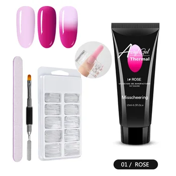 

Temperature Change Poly Building Gel Hard Crystal Extender Gel Polish UV LED Soak off Model Plate Dual Purpose Nail Art Manicure