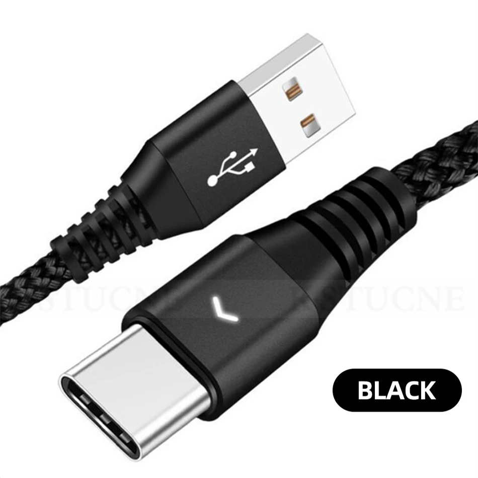 Black Кабель usb type-C 0,3 м 1,2 м 1,8 м 5 в а кабель для зарядки для samsung s9 s8 note 8 9 huawei xiaomi mi6 mi 8 oneplus - Тип штекера: Black