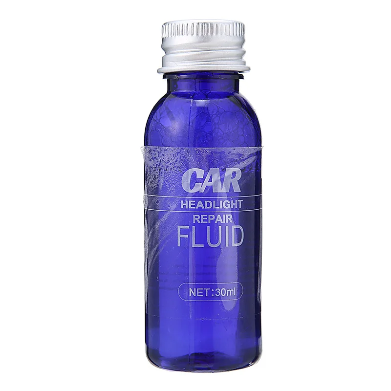

1pc 30ML Car Headlight Repair Fluid Scratch Remover Fast UV Protection Auto Headlight Cleaner Automotive Sponge Cloth