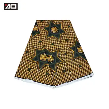 

ACI New Fashion African Fabric Wax Print Polyester Ankara Fabric African Real Wax Prints Tissu Africain Nigeria Wax Batik Fabric