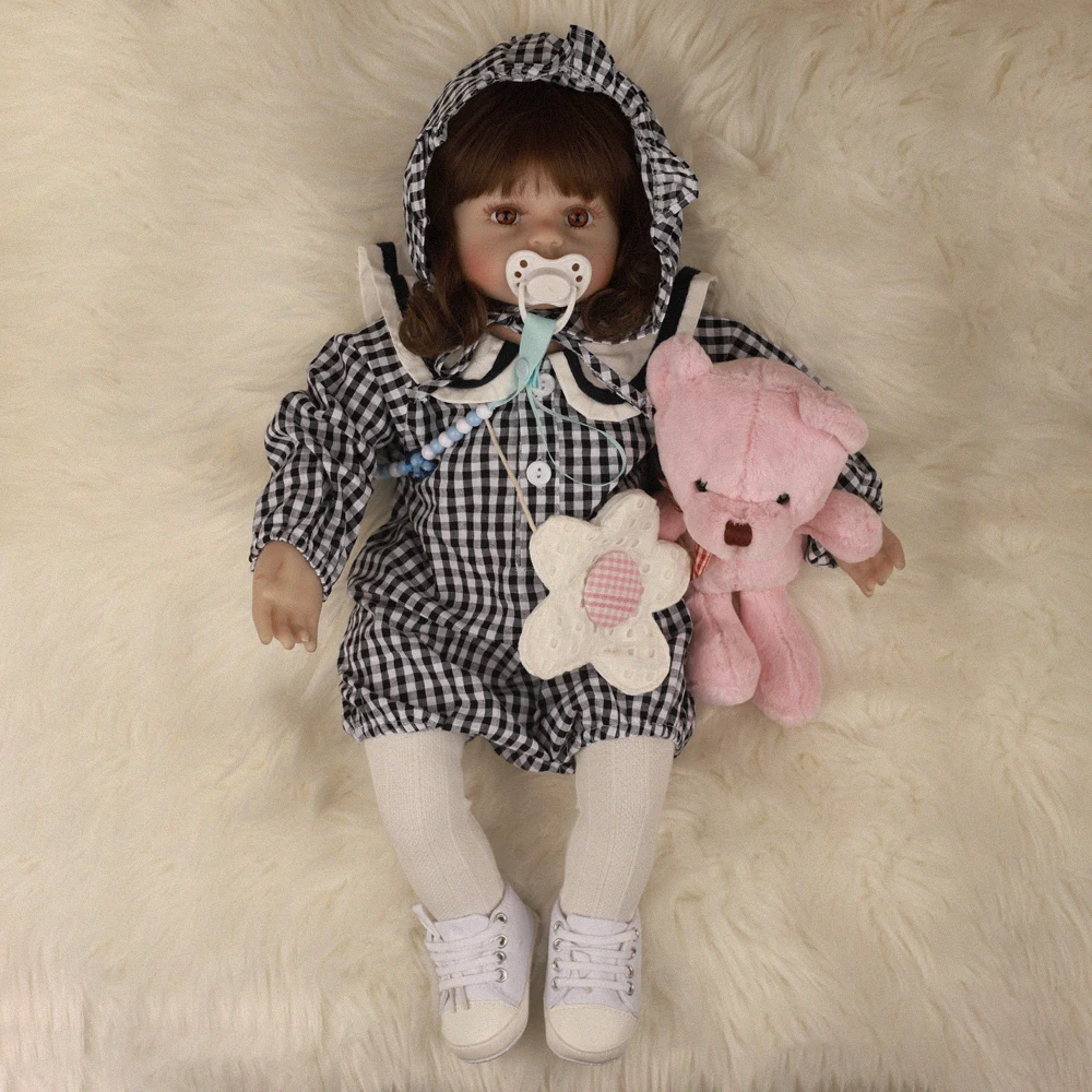 Лимитированная коллекция Bebe Reborn Baby Doll 24 дюйма Мягкие виниловый тканевый фон для фотостудии тела Прекрасная принцесса кукла реалистичные куклы новорожденных подарок на день рождения