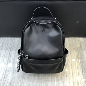 

Kafunila genuine cow leather female backpack women laptop black high quality girls knapsack travel shoulder bag mochila feminina