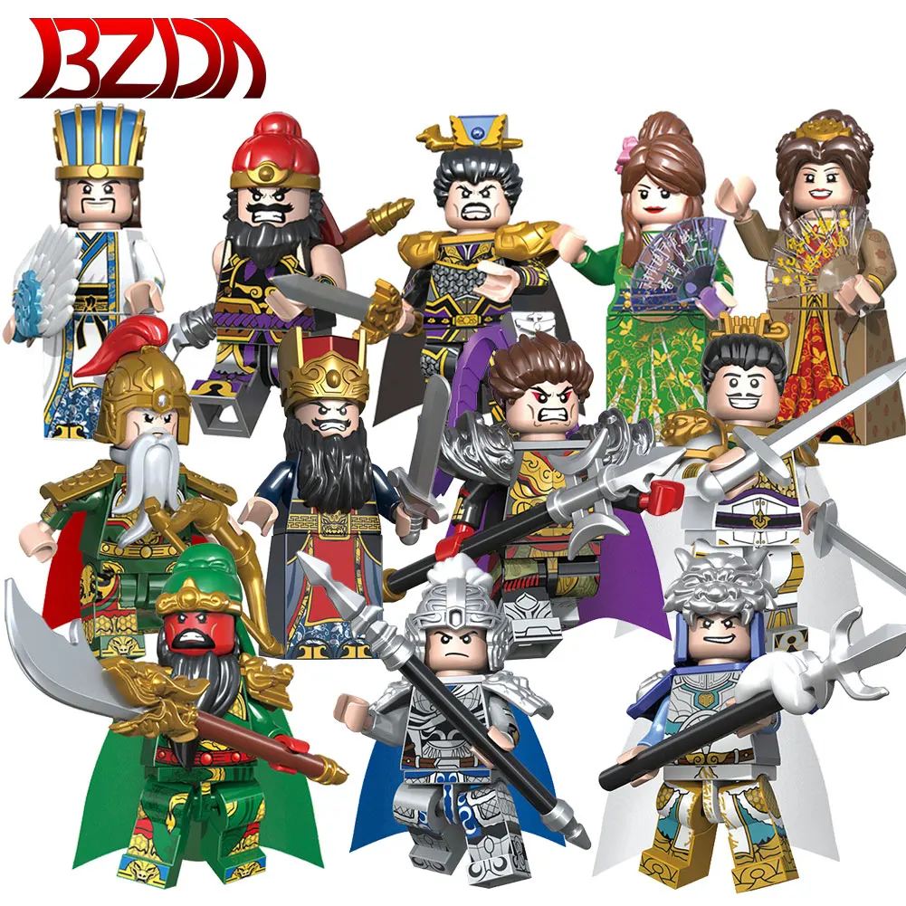 BZDA Good Friend Three Kingdom History Building Blocks Doll Model Zhuge Liang Liu Bei Diao Chan etc Blocks Kids Toys Gift