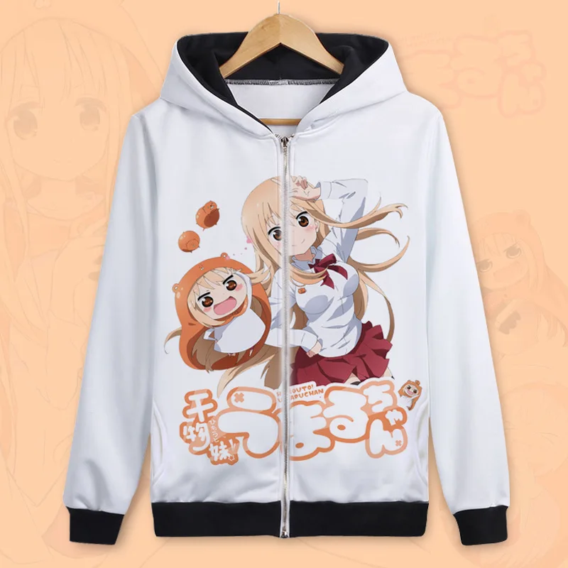 Himouto! Umaru-chan мультипликационный персонаж дома Умару с милым принтом с капюшоном, косплей костюм для мужчин и женщин, весенне-осенняя Повседневная Толстовка, уличная одежда
