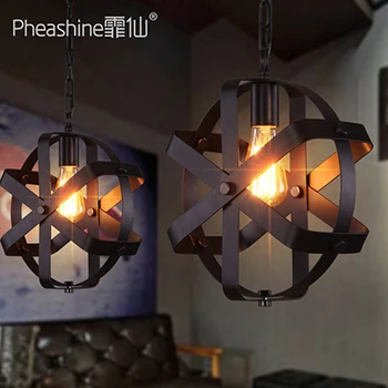 

American retro restaurant bar creative industrial style Nordic minimalist bar iron chandelier lamps