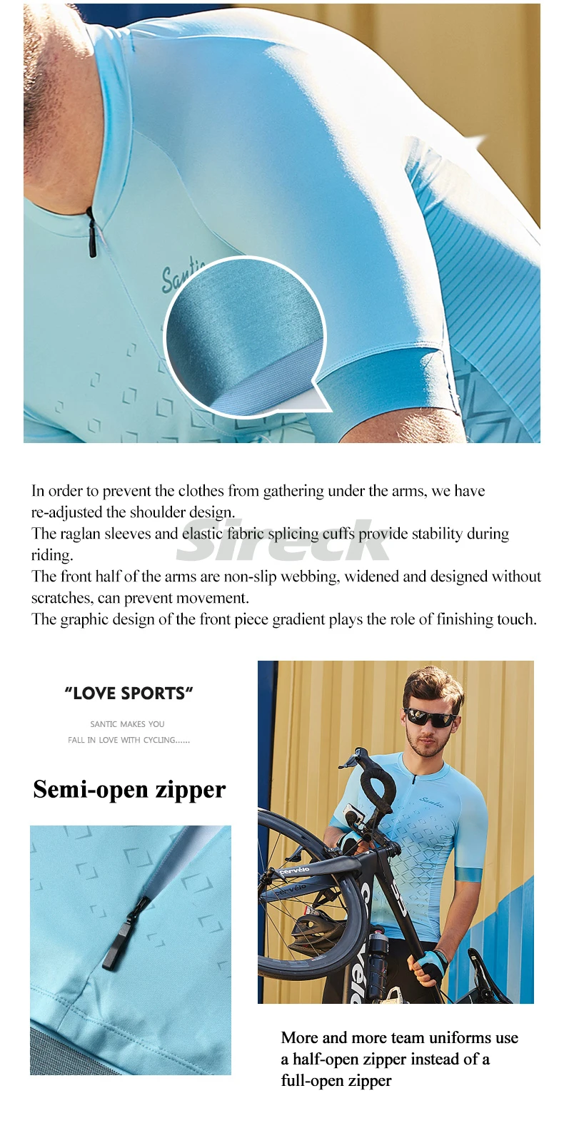 Santic Pro Велоспорт Джерси для мужчин с коротким рукавом MTB дорожный дышащая велосипедная куртка быстросохнущая велосипедная Джерси мейло Ciclismo
