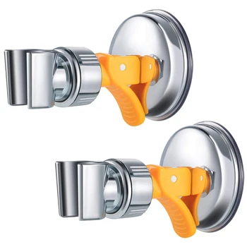 

2 Pack Adjustable Shower Head Holder Bathroom Suction Cup Handheld Shower Head Holder Mounting Bracket Plastic ABS with Chrome P