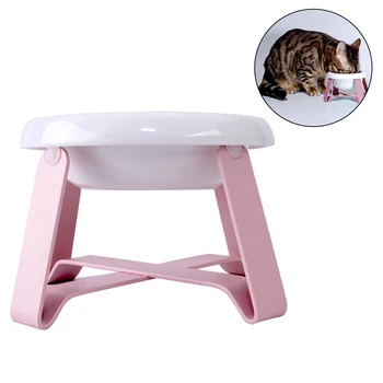 

Pet Bowls Creative Antislip Cat Feeding Bowl Cat Food Bowl With Iron Stand 2 In 1 Pet Food Water Feeder Pet Feeding Supplies
