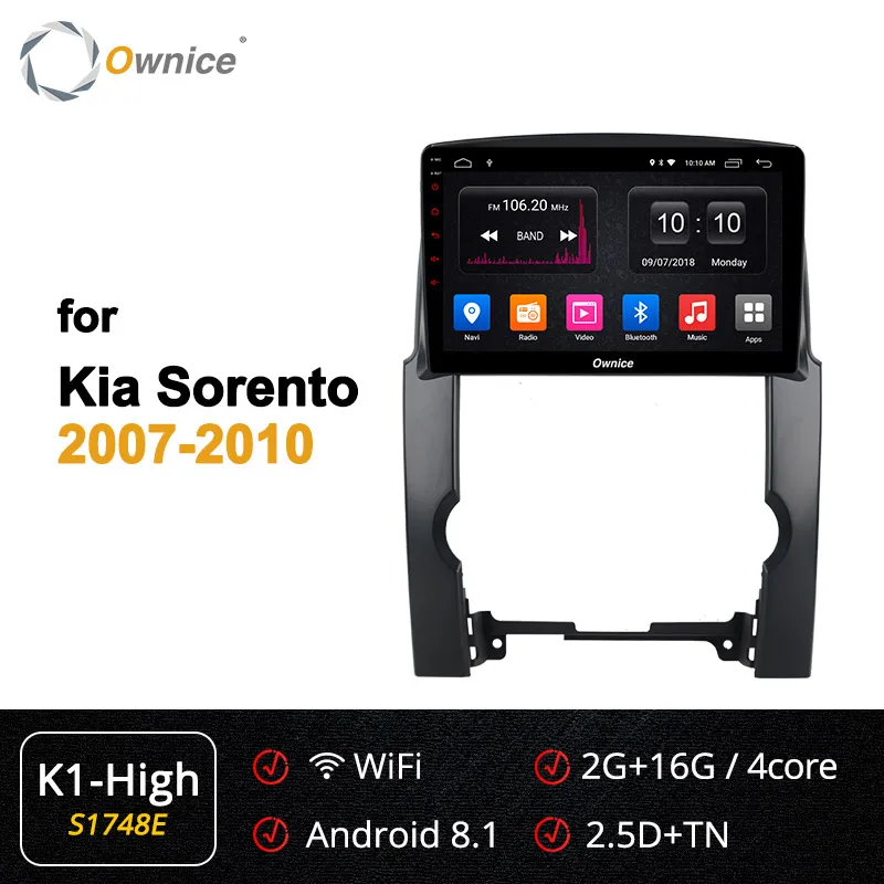 Ownice K3 K5 K6 Android 8,1 автомобильный Радио dvd-плеер для KIA Sorento 2010-2013 gps Navig головное устройство Автомобильный 4G DSP 360 панорама - Цвет: S1748 K1-High