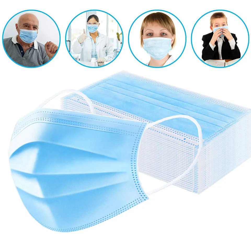 10PcsPack Non-Woven Disposable Mask Mascarilla Coronavirus 3 Filter Anti-Dust bacterial Anti-virus Safety Mouth Cover Face Mask (6)
