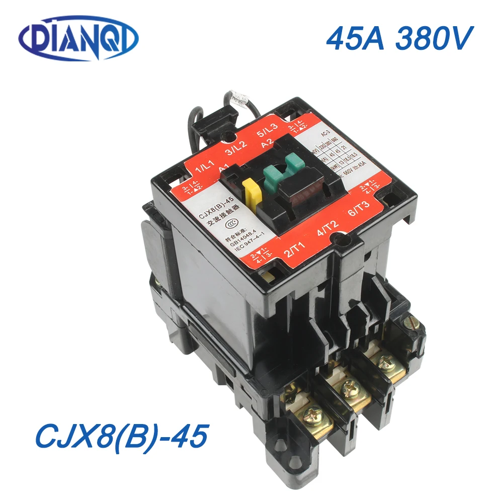 Контактор переменного тока CJX8 b45 AC380V 45A 50/60 Гц 45|contactor 220v|contactor manufacturercontactor dc |