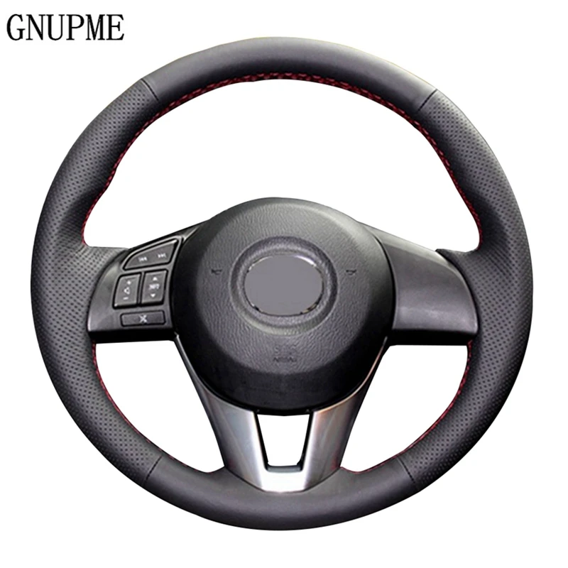 Schwarz-Auto-Lenkrad-Abdeckung-Sofe-K-ns