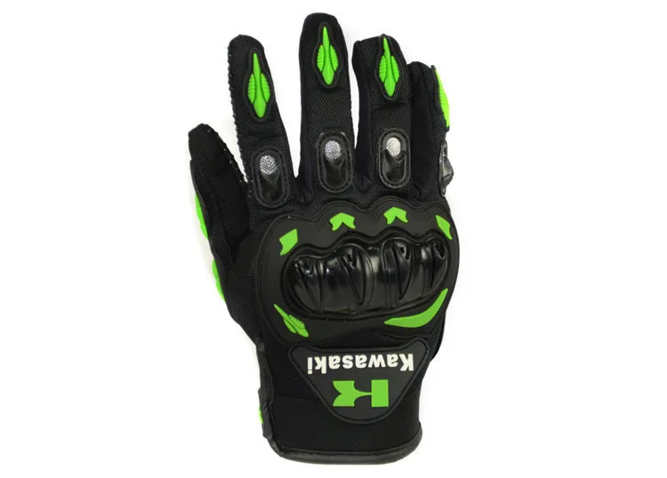 

2019 Hot Sale 1 Pair Kawasaki Fashion New Full Finger Motorcycle Gloves Motocross Luvas Guantes Moto Protective Gears Glove
