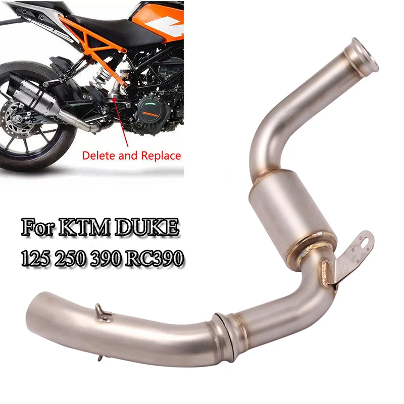 Слипоны для- KTM Duke 125 250 390 RC390 соединительные трубы выхлопной средней трубы мотоцикла выхлопной системы трубы модифицированные