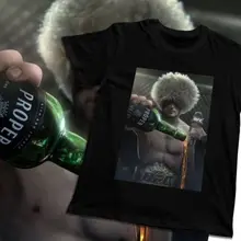 Органический хлопок для мужчин Хабиб нурмагомедов эпос Конор Макгрегор правильный виски Homme футболка сумасшедшая Летняя мужская футболка