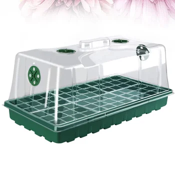 

1 Set Plastic Seedling Box Succulent Planter Breathable Planting Plate Flower Growing Case for Home Shop